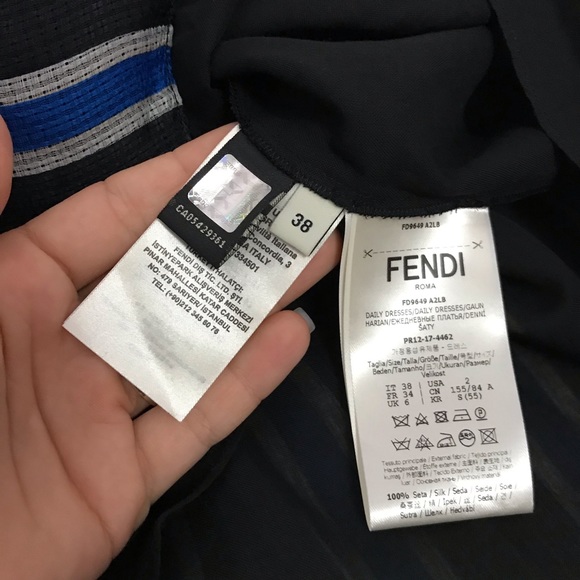 Fendi Blue Striped Dress - Picture 7 of 8